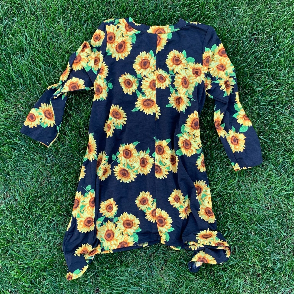 NWT Honeylove sunflower stretchy tunic S - Picture 3 of 5